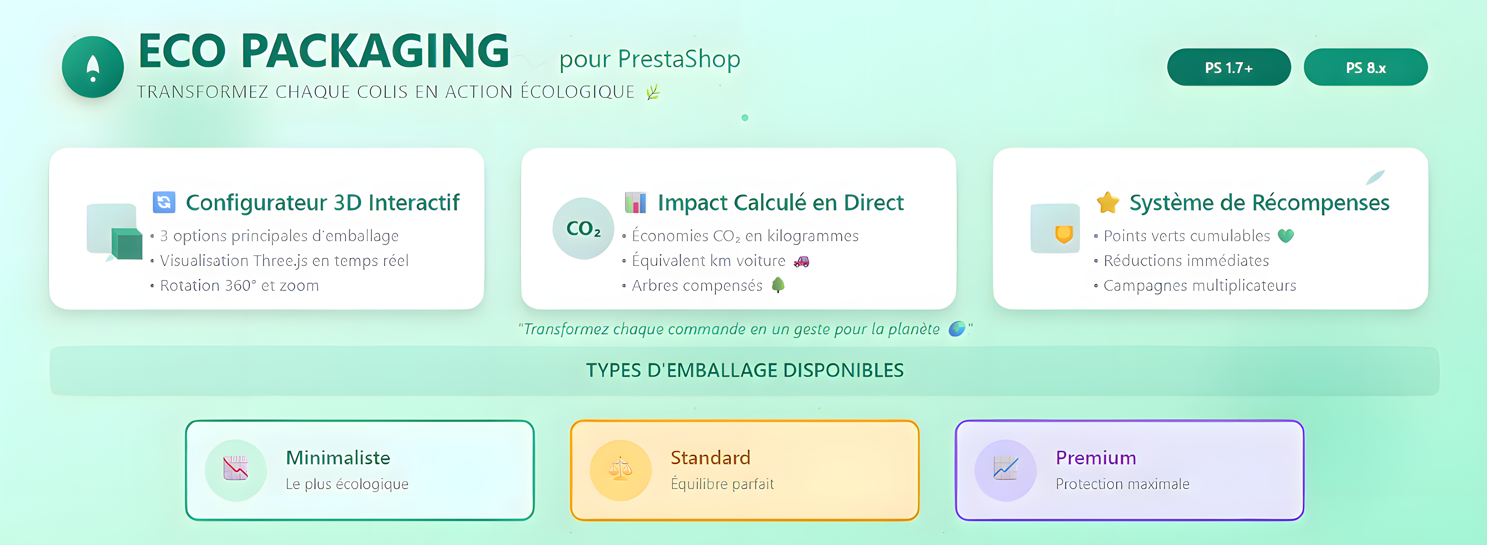 Transforme l'expérience d'emballage de votre e-commerce en un choix écologique et interactif !